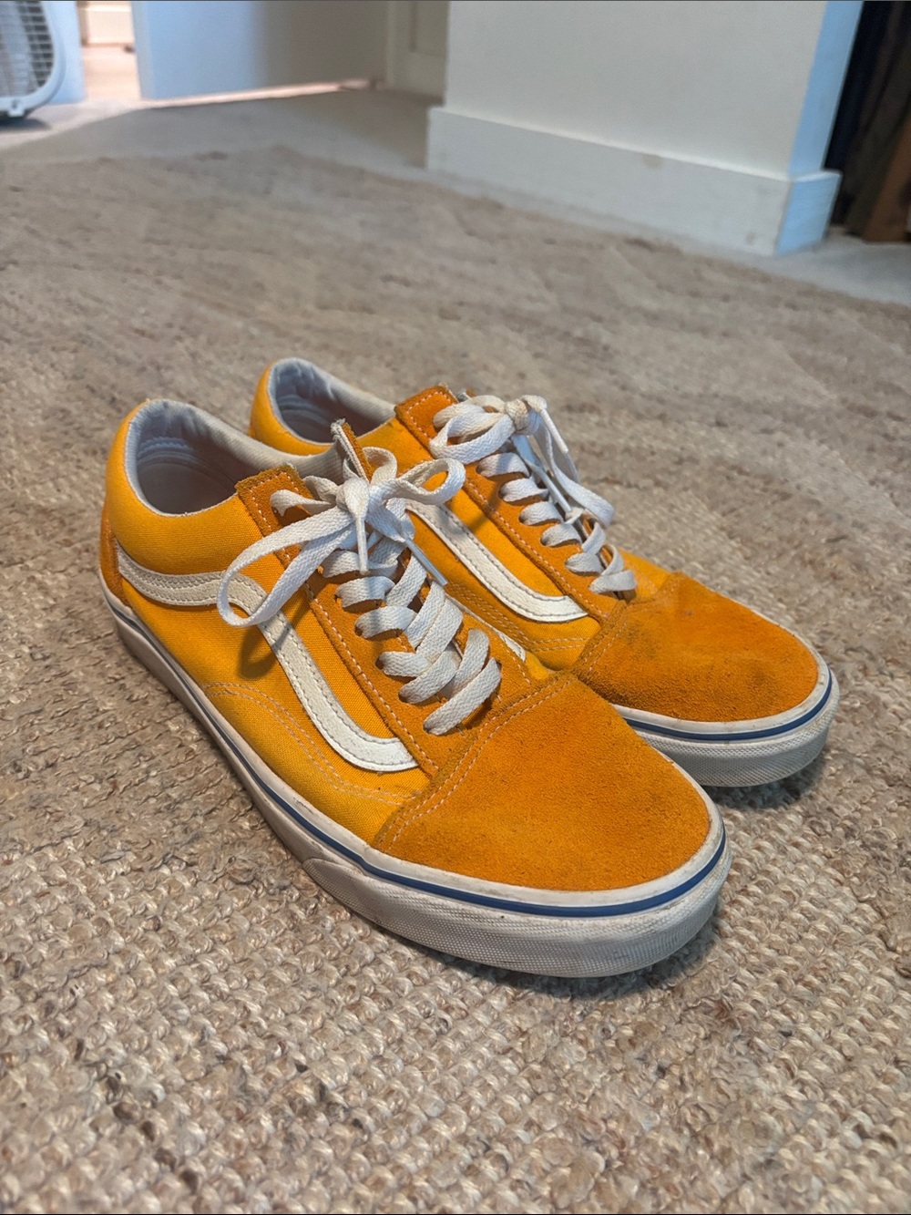 Men's Vans Yellow Low-Top with White Stripe